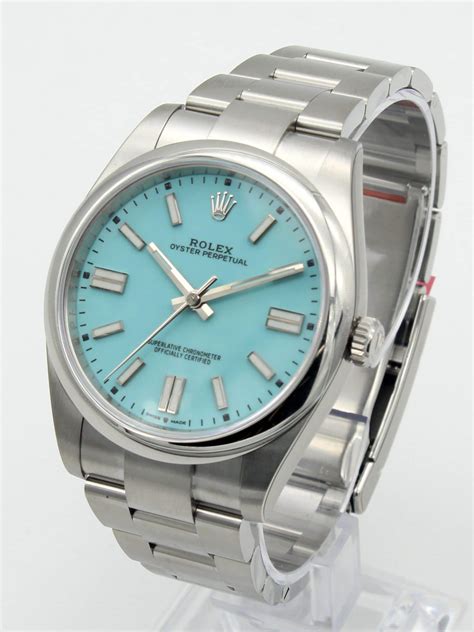 blue rolex women's|Rolex with tiffany blue dial.